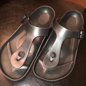 Birkenstock Shoes - Charcoal Silver Birkenstock’s Birkenstock Shoes - Charcoal Silver Birkenstock’s